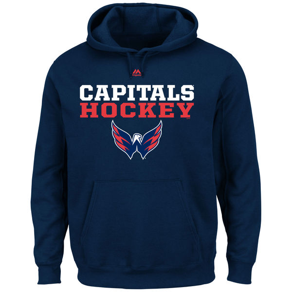 Washington Capitals Majestic Feel The Pressure Pullover Hoodie Navy