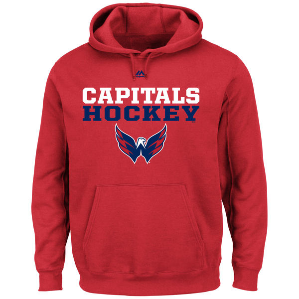 Washington Capitals Majestic Feel The Pressure Pullover Hoodie Red