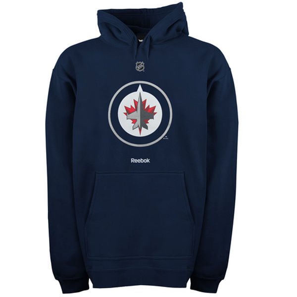 Winnipeg Jets Primary Logo Pullover Hoodie Navy