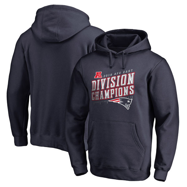 New England Patriots Pro Line by Fanatics Branded 2016 AFC East Division Champions Inches Pullover Hoodie Navy