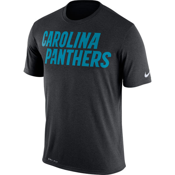 Carolina Panthers Nike Legend Wordmark Essential 3 Performance T-Shirt Black