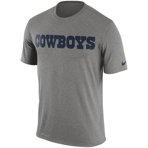 Dallas Cowboys Nike Legend Wordmark Essential 3 Performance T-Shirt Dark Gray
