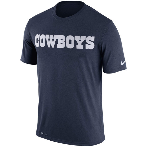 Dallas Cowboys Nike Legend Wordmark Essential 3 Performance T-Shirt Navy