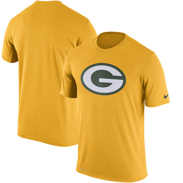 Green Bay Packers Nike Legend Logo Essential 3 Performance T-Shirt Gold