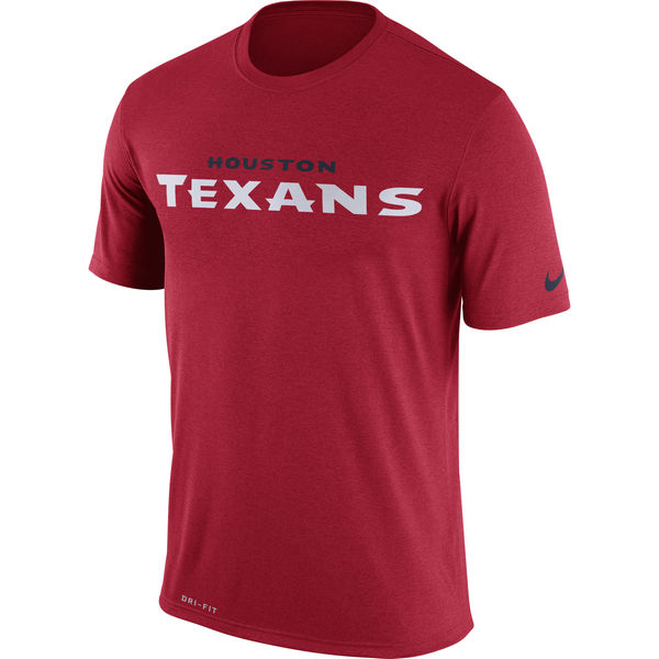 Houston Texans Nike Legend Wordmark Essential 3 Performance T-Shirt Red