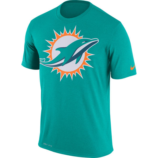 Miami Dolphins Nike Legend Logo Essential 3 Performance T-Shirt Aqua