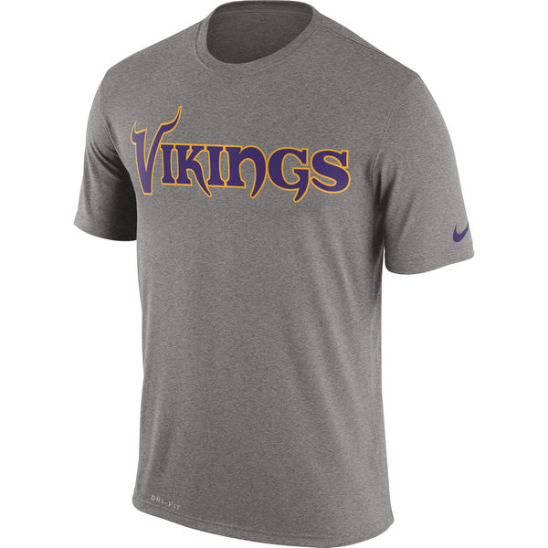 Minnesota Vikings Nike Legend Wordmark Essential 3 Performance T-Shirt Charcoal