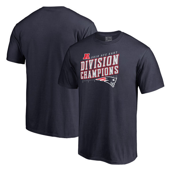 New England Patriots Pro Line by Fanatics Branded 2016 AFC East Division Champions Big & Tall Inches T-Shirt Navy