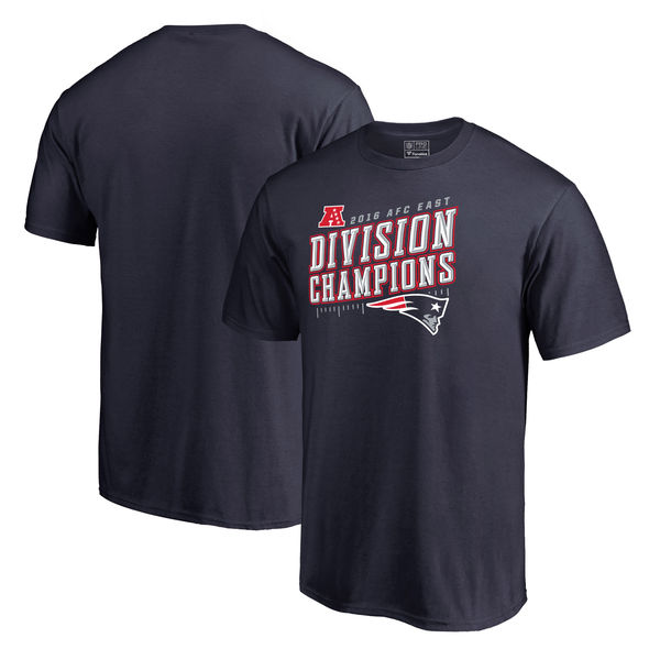 New England Patriots Pro Line by Fanatics Branded 2016 AFC East Division Champions Inches T-Shirt Navy