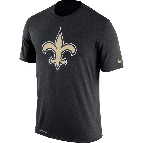 New Orleans Saints Nike Legend Logo Essential 3 Performance T-Shirt Black