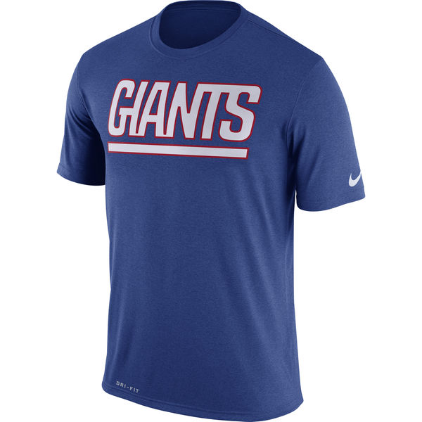 New York Giants Nike Legend Wordmark Essential 3 Performance T-Shirt Royal
