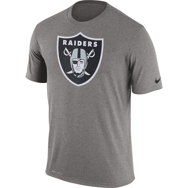 Oakland Raiders Nike Legend Logo Essential 3 Performance T-Shirt Charcoal