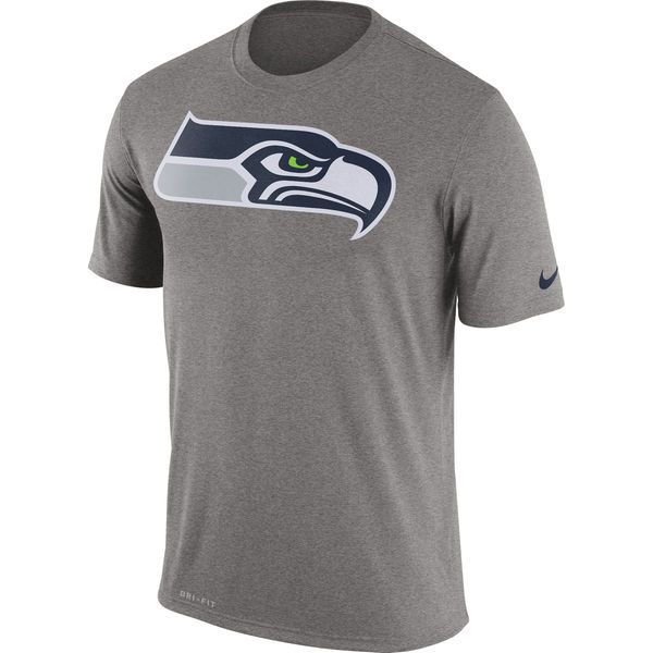 Seattle Seahawks Nike Legend Logo Essential 3 Performance T-Shirt Charcoal