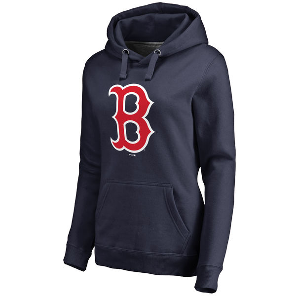 Boston Red Sox Women's Team Color Primary Logo Pullover Hoodie Navy