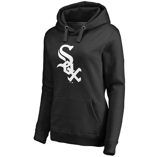 Chicago White Sox Women's Team Color Primary Logo Pullover Hoodie Black