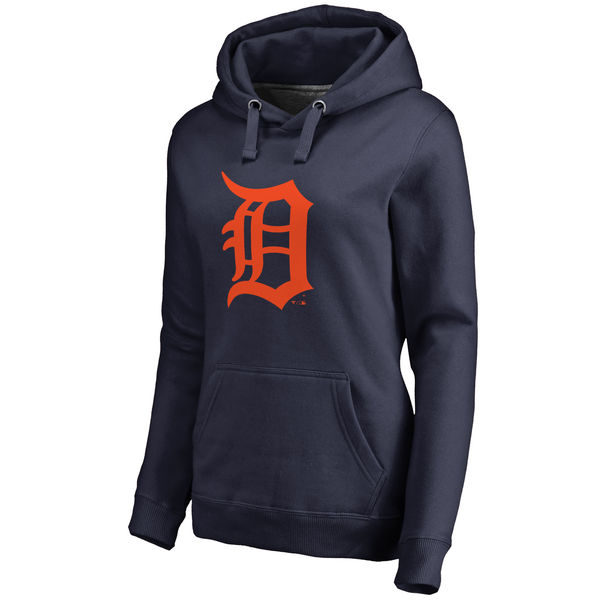 Detroit Tigers Women's Team Color Primary Logo Pullover Hoodie Navy
