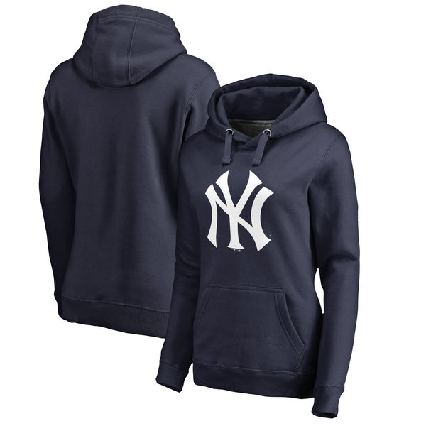 New York Yankees Women's Plus Sizes Primary Team Logo Pullover Hoodie Navy
