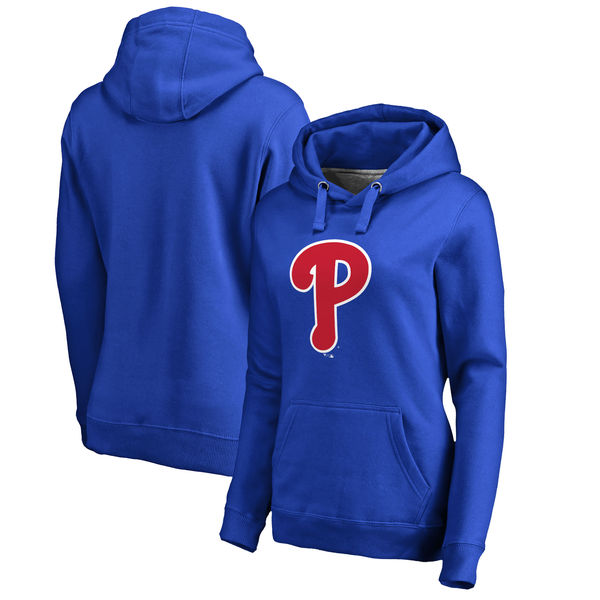 Philadelphia Phillies Women's Plus Sizes Primary Team Logo Pullover Hoodie Royal