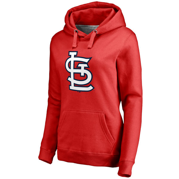 St. Louis Cardinals Women's Plus Sizes Primary Team Logo Pullover Hoodie Red