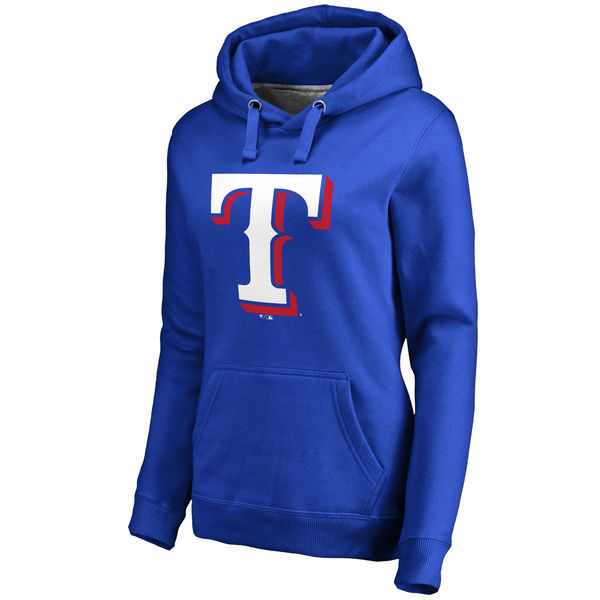 Texas Rangers Women's Team Color Primary Logo Pullover Hoodie Royal