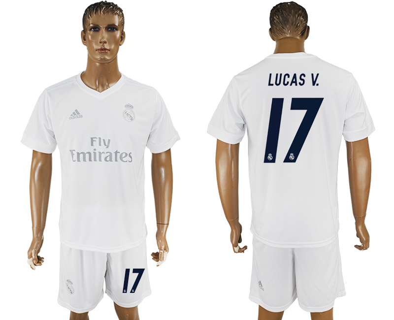 2016-17 Real Madrid 17 LUCAS V. adidas x Parley Home Soccer Jersey