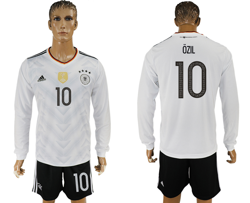 Germany 10 OZIL Home 2017 FIFA Confederations Cup Long Sleeve Soccer Jersey Germany 10 OZIL Home 2017 FIFA Confederations Cup Long Sleeve Soccer Jersey