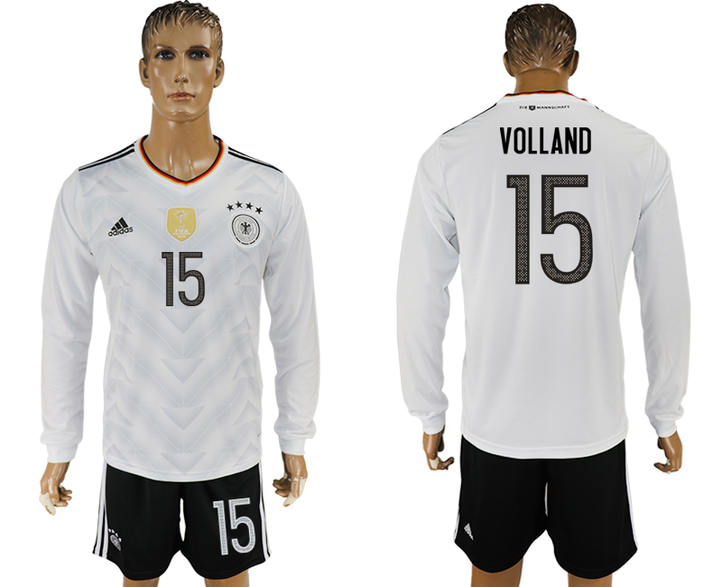 Germany 15 VOLLAND Home 2017 FIFA Confederations Cup Long Sleeve Soccer Jersey