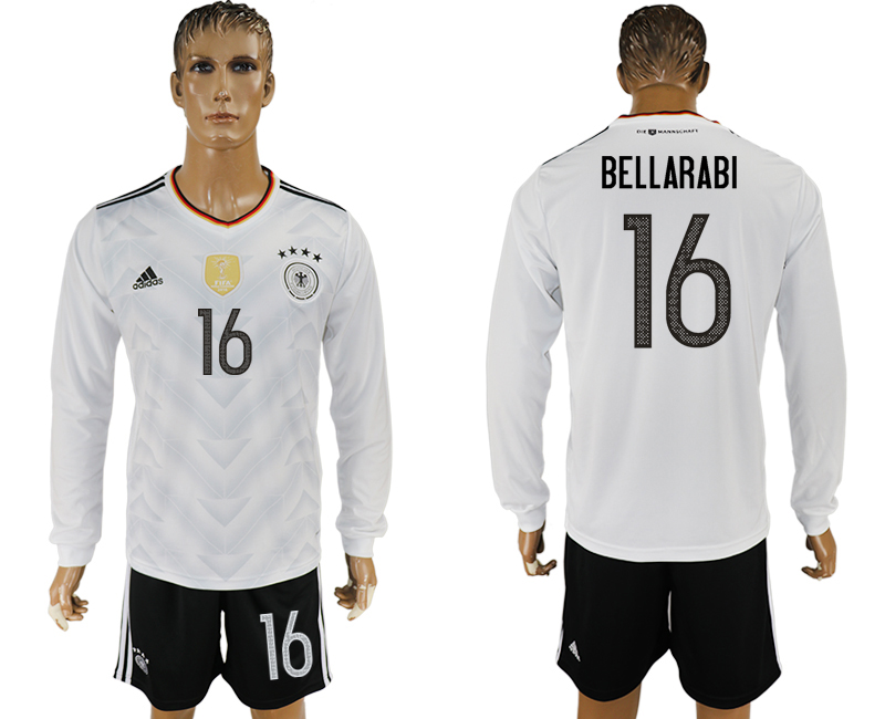 Germany 16 BELLARABI Home 2017 FIFA Confederations Cup Long Sleeve Soccer Jersey