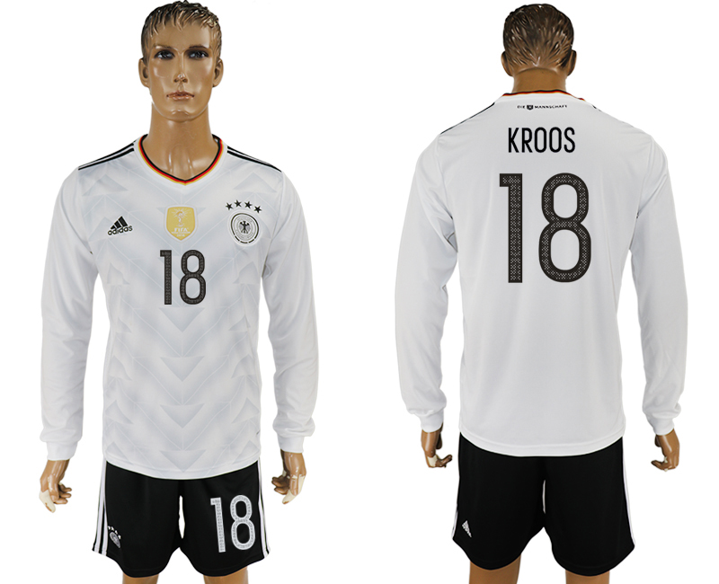 Germany 18 KROOS Home 2017 FIFA Confederations Cup Long Sleeve Soccer Jersey