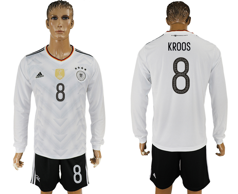 Germany 8 KROOS Home 2017 FIFA Confederations Cup Long Sleeve Soccer Jersey