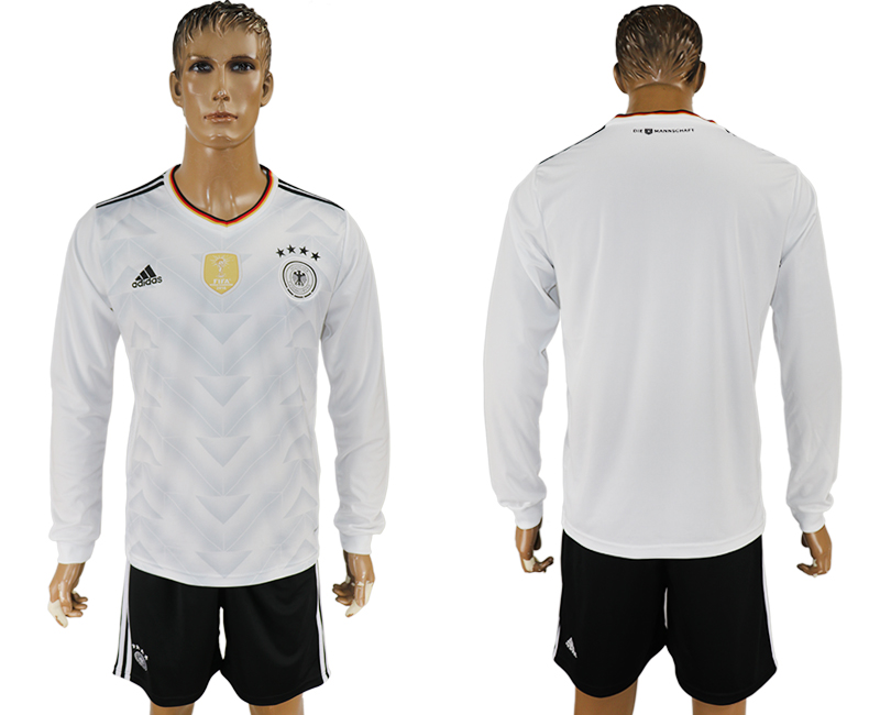 Germany Home 2017 FIFA Confederations Cup Long Sleeve Soccer Jersey