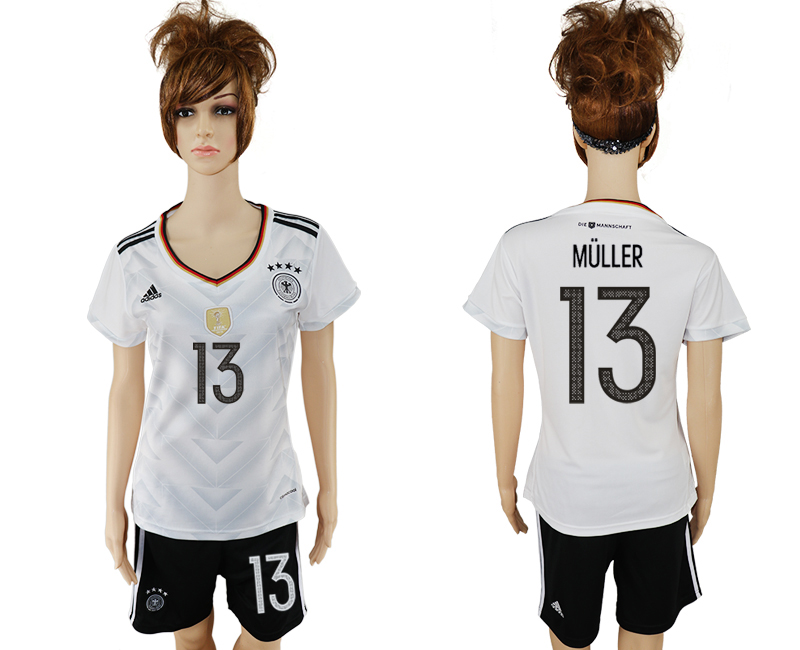 Germany 13 MULLER Home 2017 FIFA Confederations Cup Women Soccer Jersey