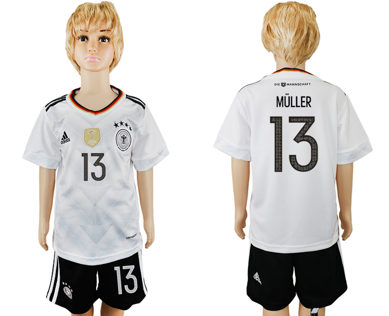 Germany 13 MULLER Home 2017 FIFA Confederations Cup Youth Soccer Jersey
