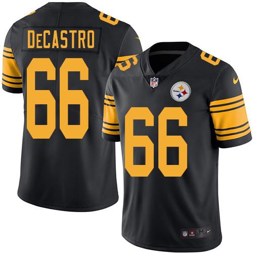 Nike Steelers 66 David DeCastro Black Youth Color Rush Limited Jersey