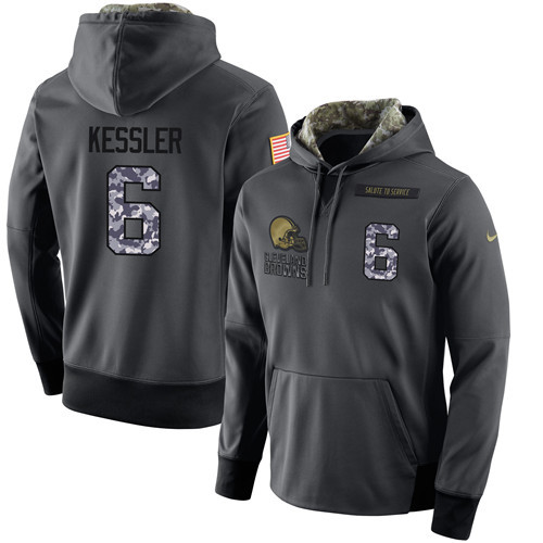 Nike Browns 6 Cody Kessler Anthracite Salute to Service Pullover Hoodie