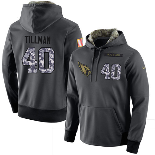 Nike Cardinals 40 Pat Tillman Anthracite Salute to Service Pullover Hoodie
