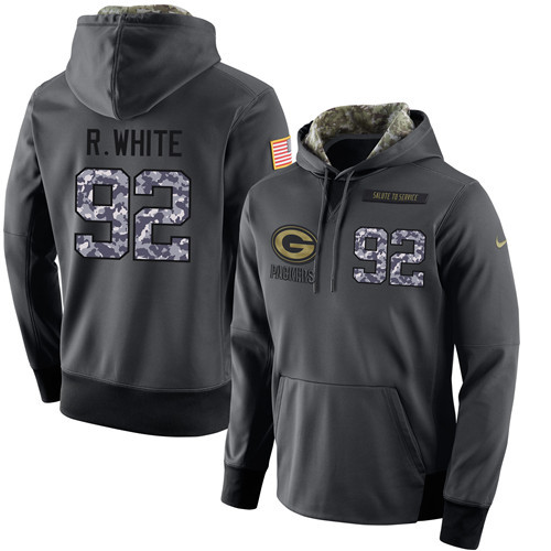 Nike Packers 92 Reggie White Anthracite Salute to Service Pullover Hoodie