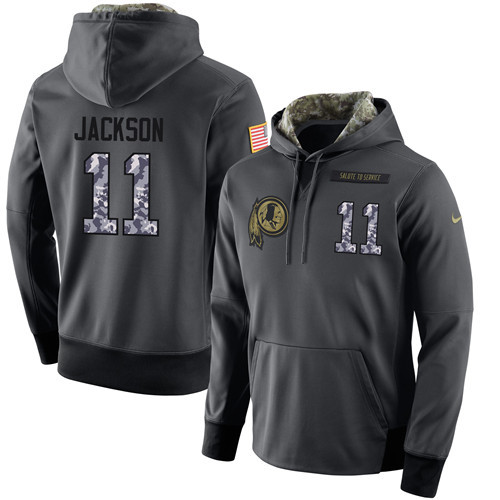 Nike Redskins 11 DeSean Jackson Anthracite Salute to Service Pullover Hoodie Nike Redskins 11 DeSean Jackson Anthracite Salute to Service Pullover Hoodie