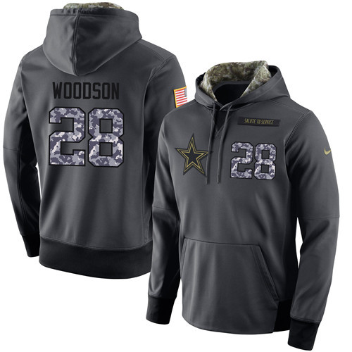 Nike Cowboys 28 Darren Woodson Anthracite Salute to Service Pullover Hoodie Nike Cowboys 28 Darren Woodson Anthracite Salute to Service Pullover Hoodie