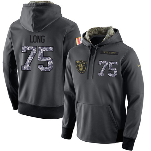 Nike Raiders 75 Howie Long Anthracite Salute to Service Pullover Hoodie