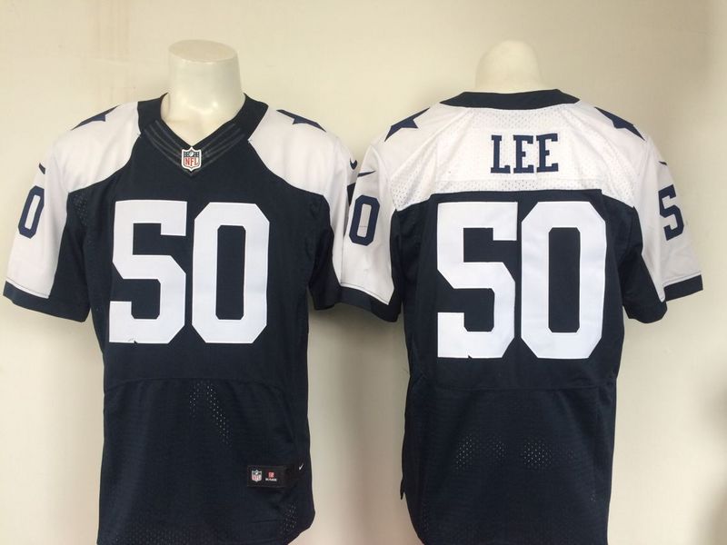 Nike Cowboys 50 Sean Lee Blue Throwback Elite Jersey