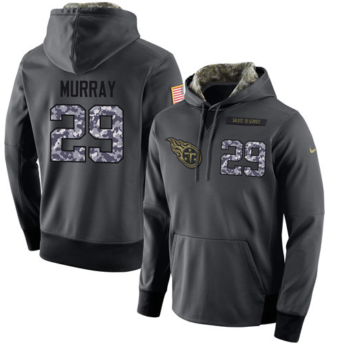 Nike Titans 29 DeMarco Murray Anthracite Salute to Service Pullover Hoodie