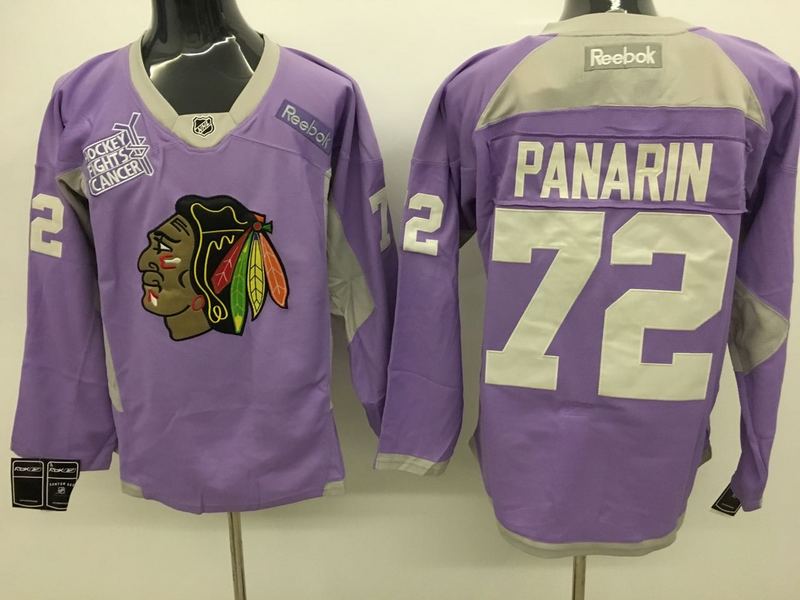 Blackhawks 72 Artemi Panarin Purple Hockey Fights Cancer Reebok Jersey