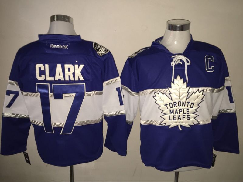 Maple Leafs 17 Wendel Clark Blue 2017 Centennial Classic Reebok Jersey - Click Image to Close