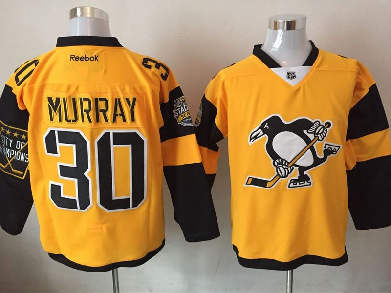 Penguins 30 Matt Murray Gold 2017 Stadium Series Reebok Jersey - Click Image to Close