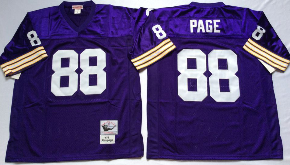 Vikings 88 Alan Page Purple Throwback Jersey