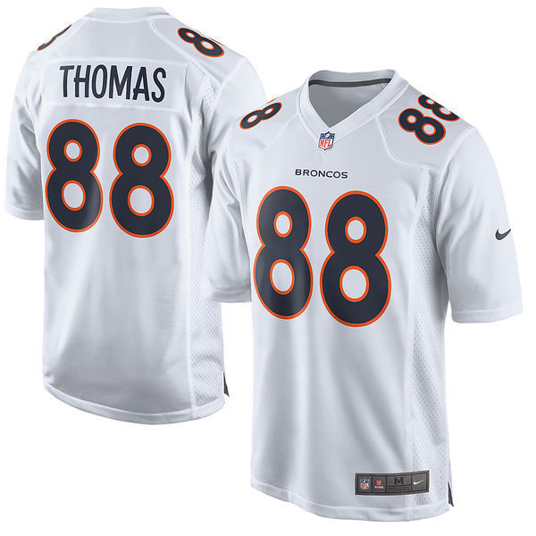 Nike Broncos 88 Demaryius Thomas White Game Event Jersey