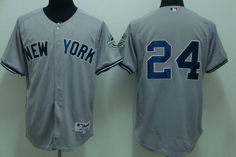 Yankees 24 Robinson Cano Grey Cool Base Jersey