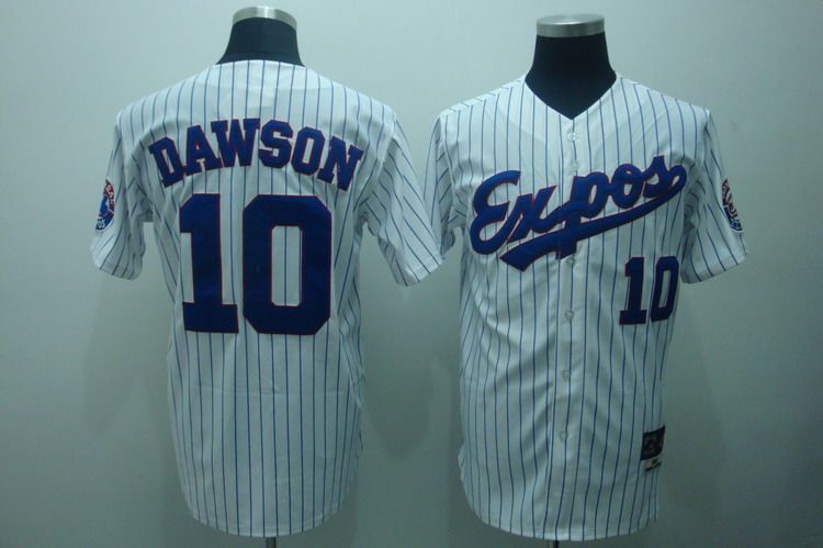 Expos 10 Andre Dawson White Throwback Jersey