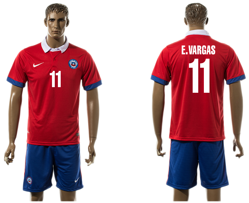 2016-17 Chile 11 E.VARGAS Home Jersey